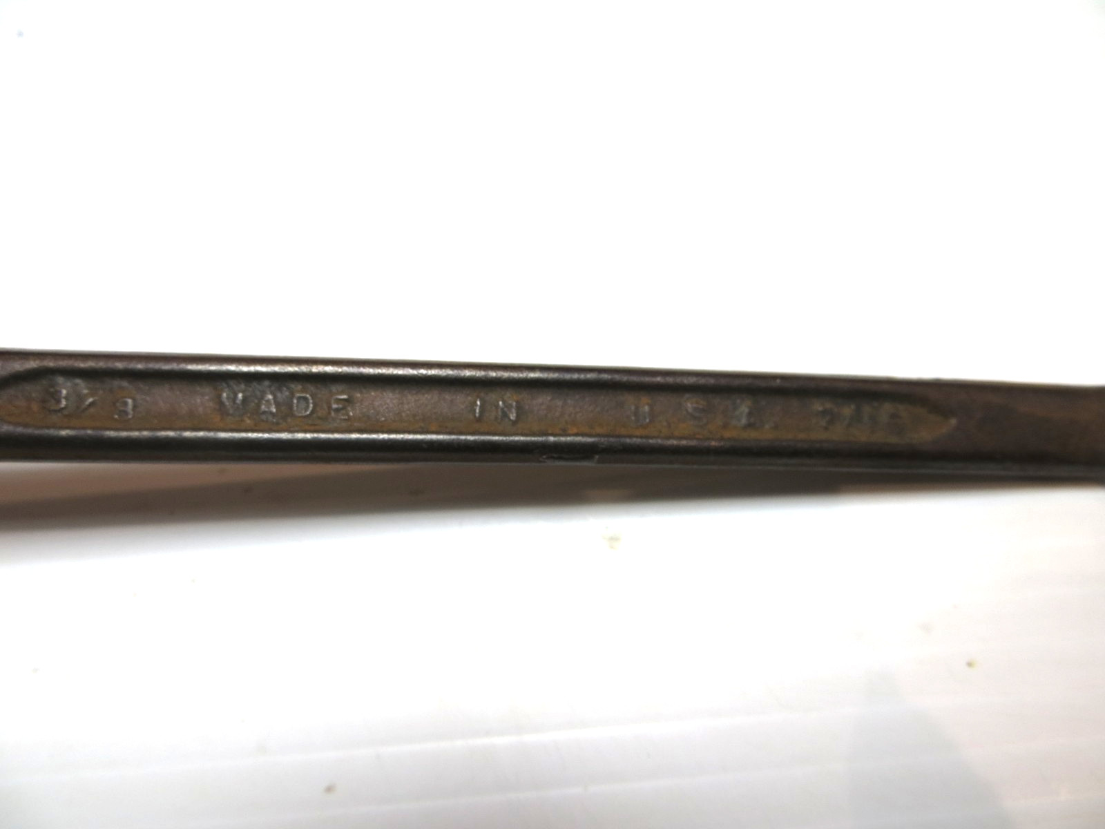 Vintage Offset Box End Wrench, 3/8″ x 7/16″ 6 Pt Forged Select Steel Made in USA