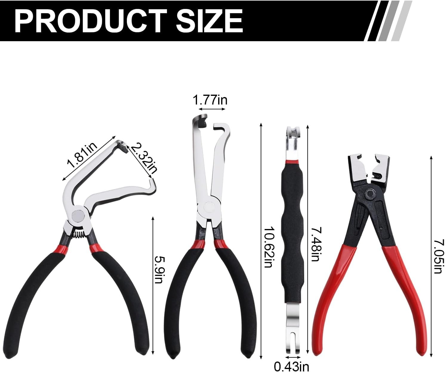 4Pcs Electrical Disconnect Pliers Connector Separator Terminal Plug Removal Tool