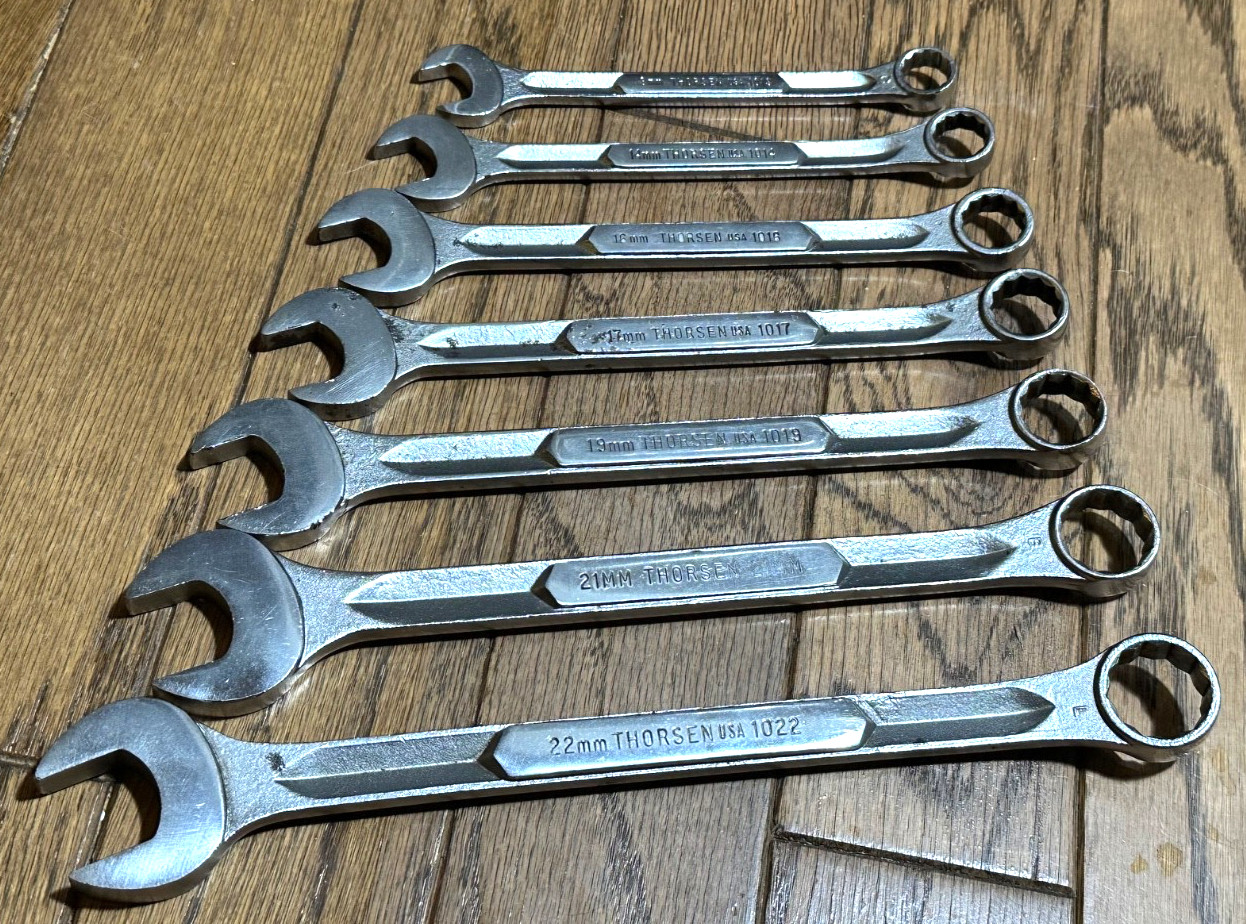 🇺🇸 Thorsen Tools METRIC 13mm-22mm Wrench Set Combo Open Box Lot USA 12 Point