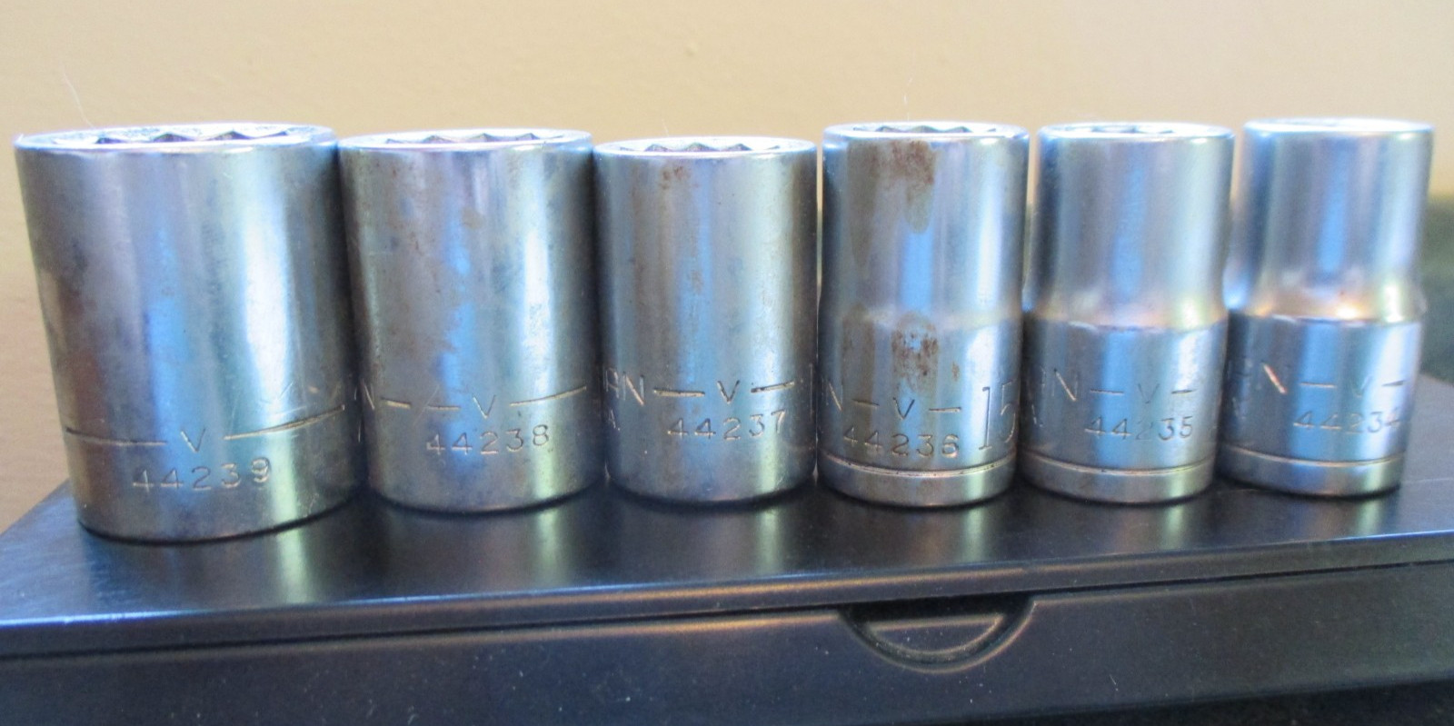 Craftsman 6 pc 1/2” Dr 12 Pt Socket Set Metric 22 19 17 15 14 13 – V- Series