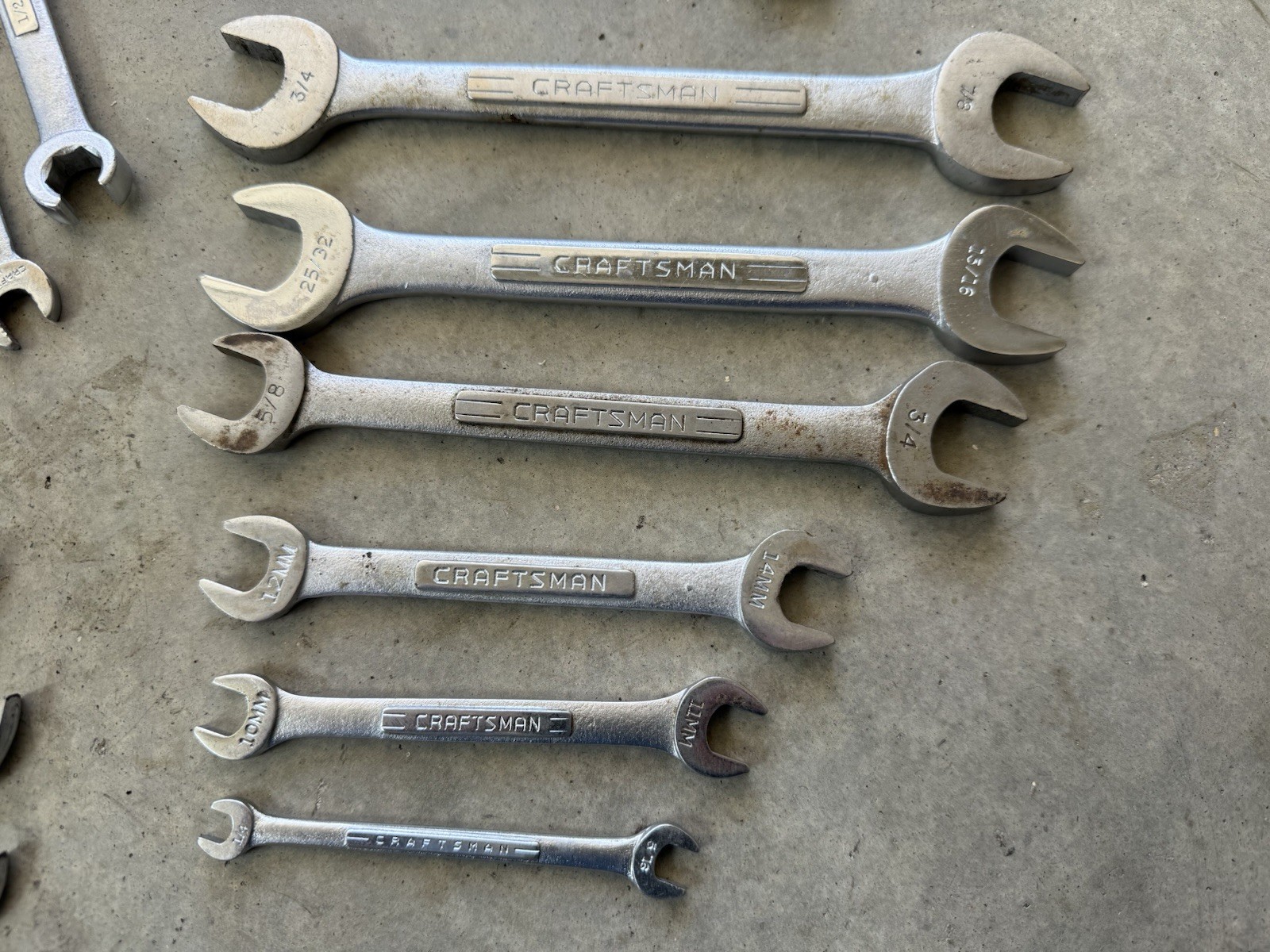 23 Piece Lot of Craftsman (& Sears) Wrenches – Combination – Various Sizes/Used