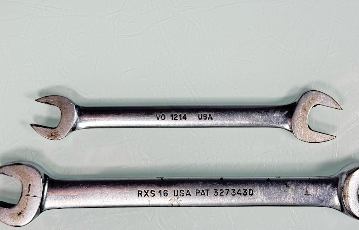 3pc Snap On Combination Wrench Lot SAE USA XV-1618 / RXS 16 / V0 1214 – Vintage