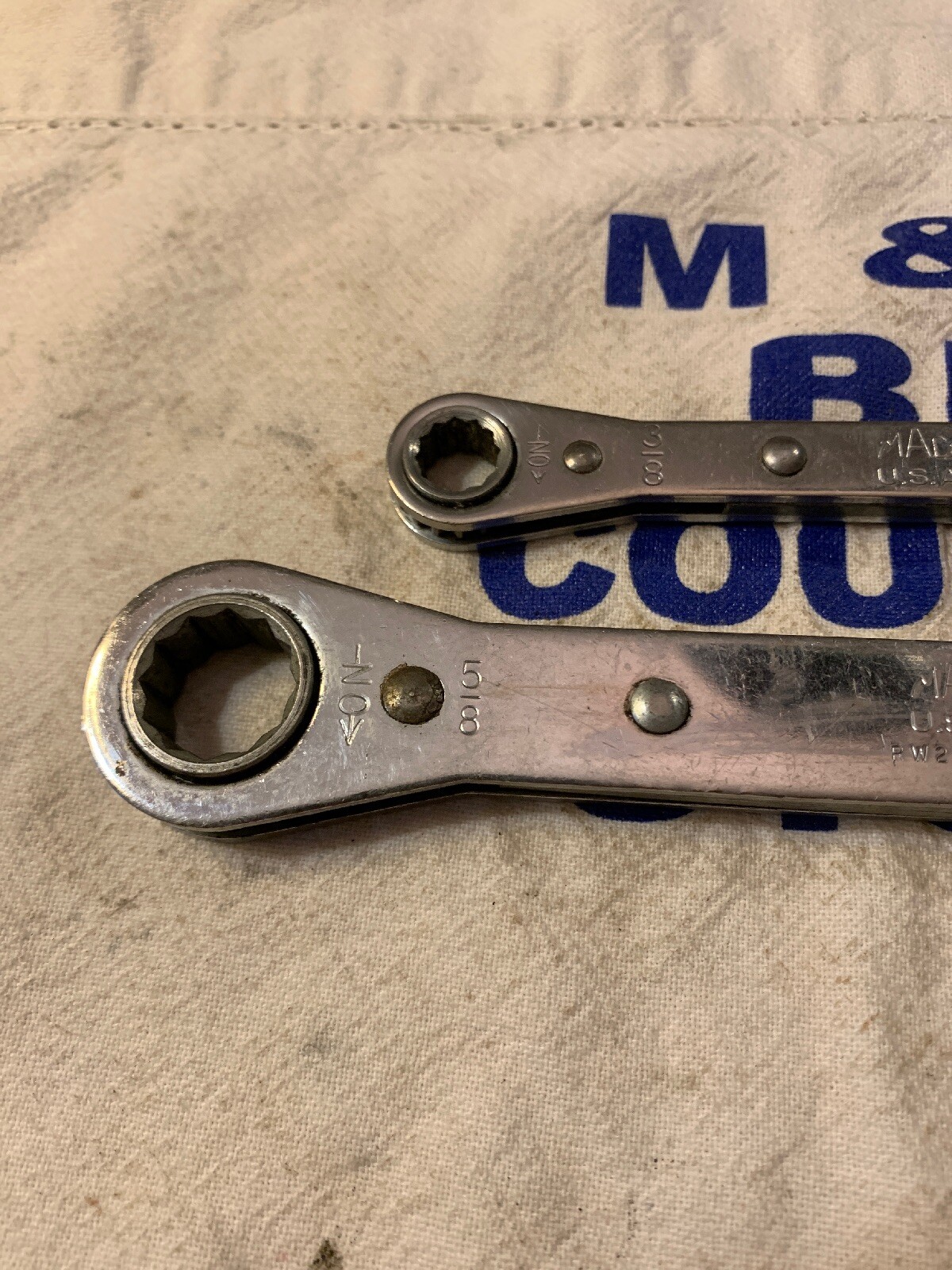 Mac Tools USA 2pc 12pt Ratcheting Wrench Set RW1214-2 RW2022-2