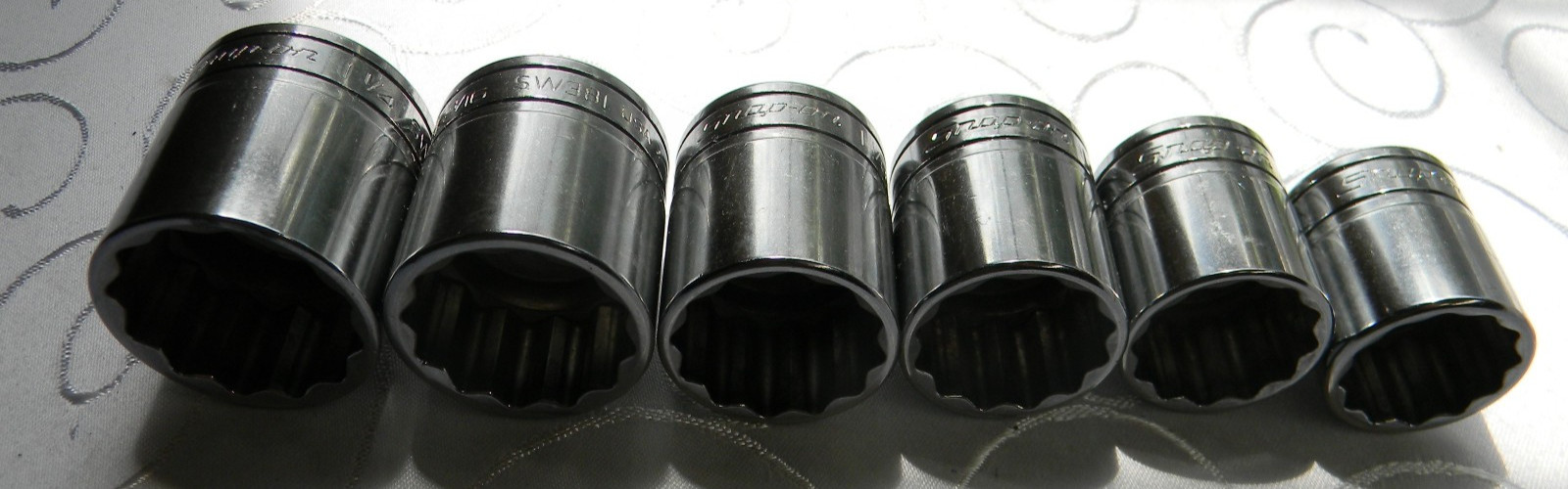 SNAP-ON 1/2″ DRIVE 6PC SAE 12PT SHALLOW SOCKET SET 15/16″-1-1/4″ #SW301-#SW401