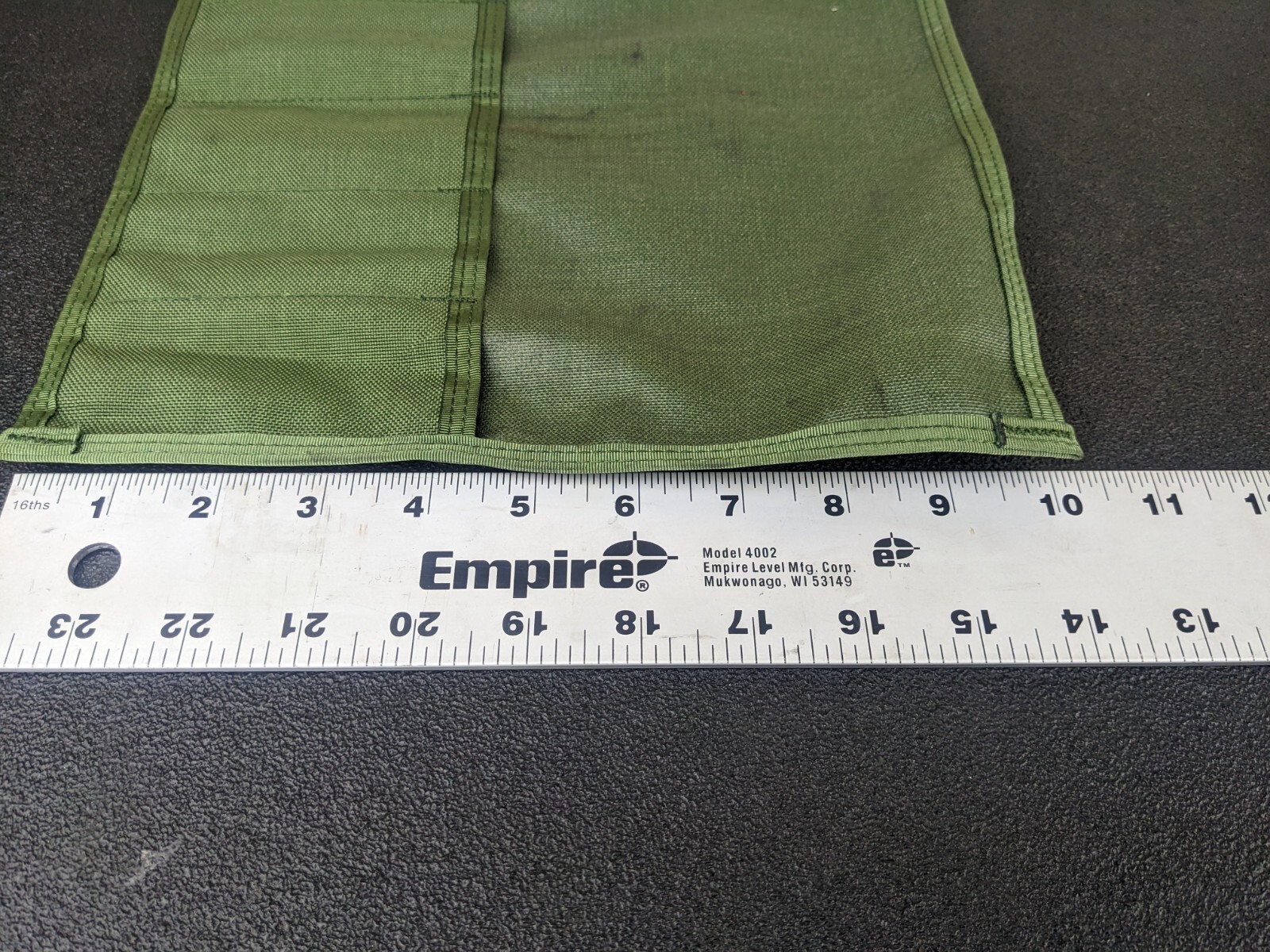 #bk370 NEW Canvas Roll Roll-Up Tool Roll for Punch and Chisels Military Green