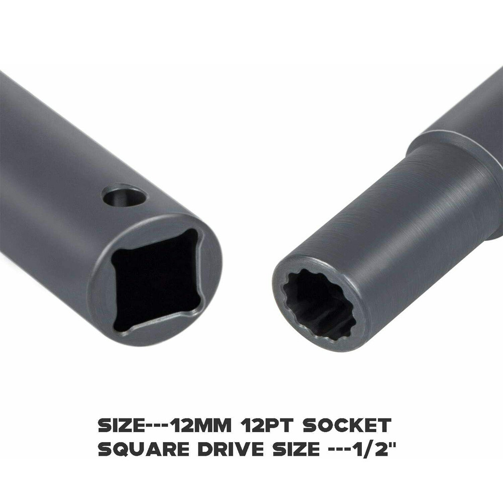12MM 12PT 1/2″ Drive Rocker Arm Shaft Extra Deep Socket for Detroit Diesel 60