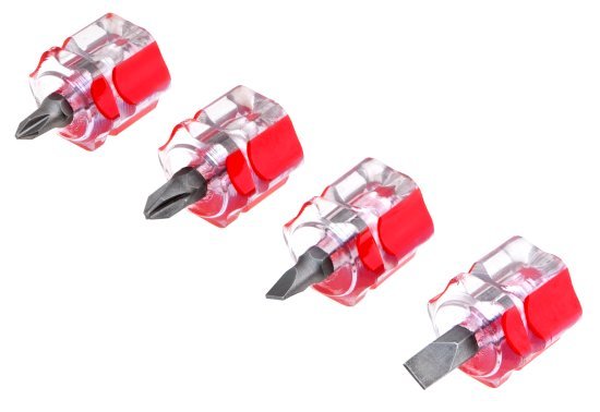 Wilmar W80004 Performance Tool 4 Piece Mini Stubby Screwdriver Set