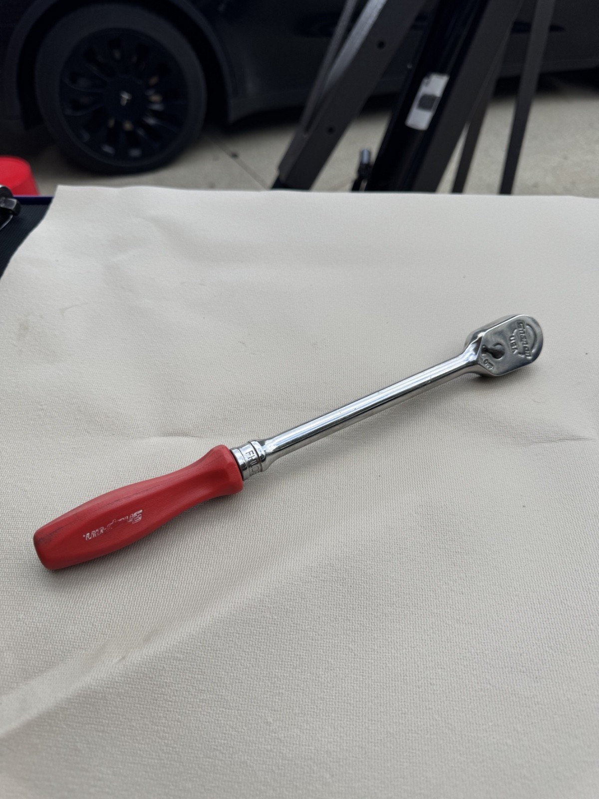 Snap-on Ratchet FHLD80 3/8″ Drive Long Handle Red Hard Handle 80-Tooth