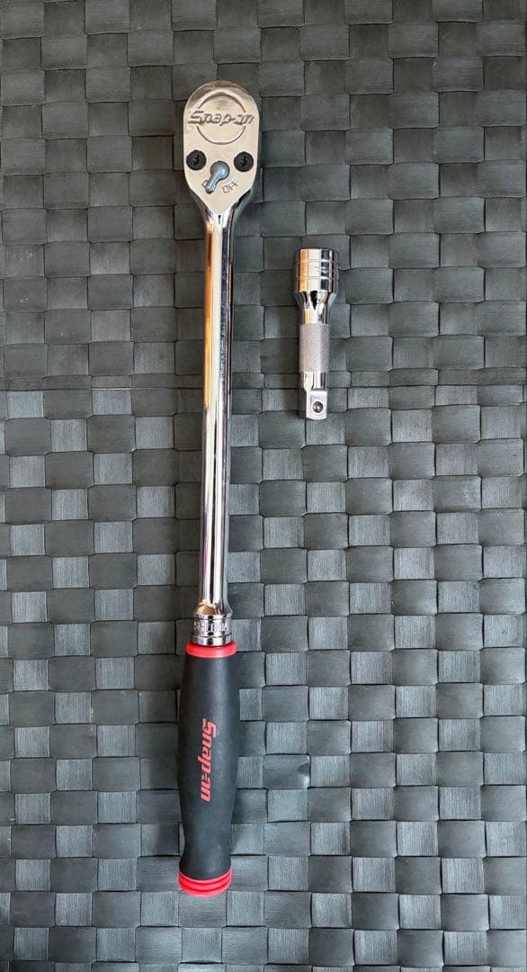 Snap-on SHL80A 1/2″ Drive Soft Grip Long Handle Ratchet Red W/SXK3