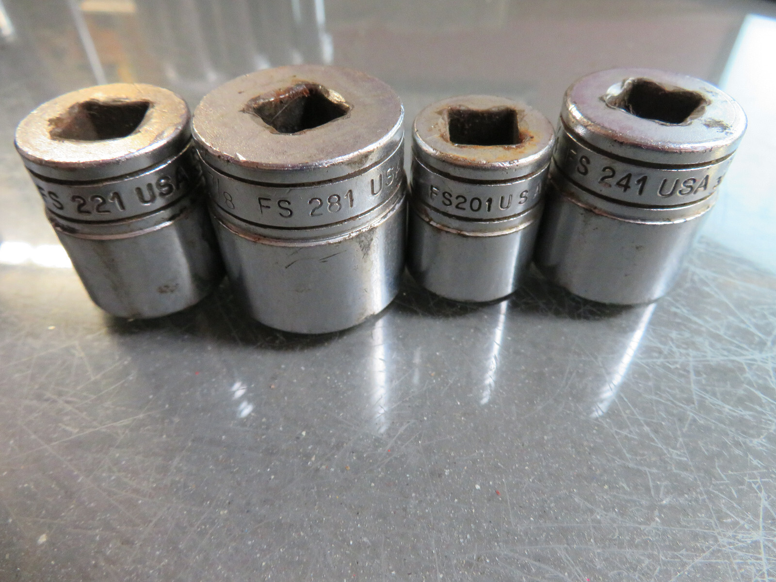 Snap On FS241,FS201,FS221,FS281 3/8 Drive 6-Point SAE 3/4/5/7/8 Shallow Socket