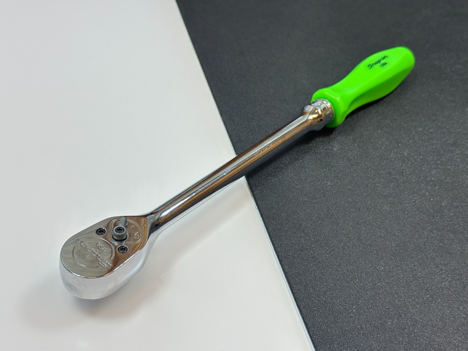 🇺🇸 Snap-on Tools USA FL836 3/8″ Drive LONG Green Hard Handle Ratchet