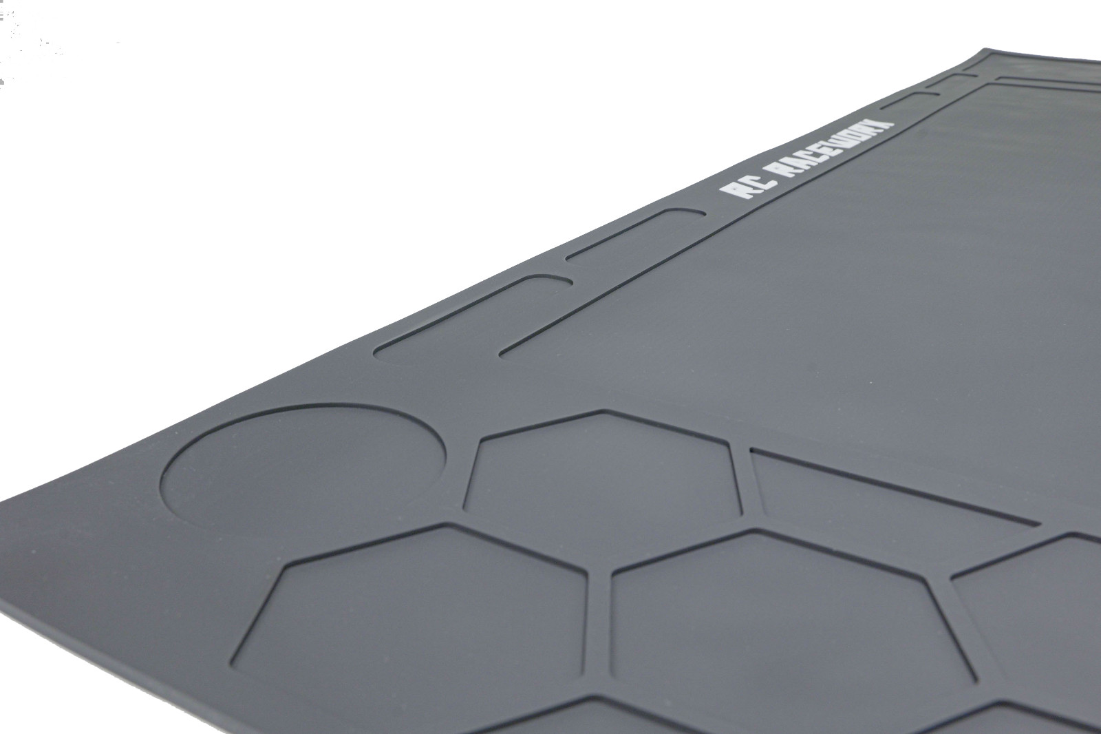 TrackPack – RC Raceworx Flight Deck Pit Mat – Black and White + Soldering Mat