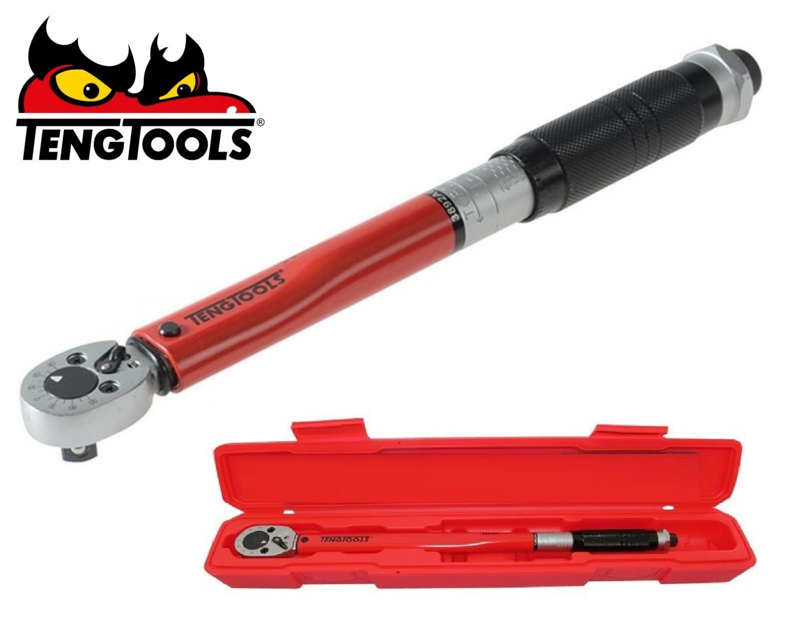 Teng 3892AGE1 Torque Wrench Ratchet Angular Gauge 5-25nm 3/8″ Drive In Hard Case