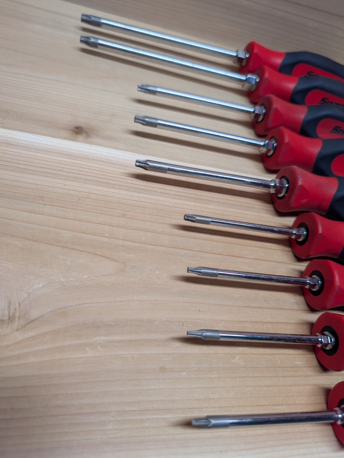 Snap-On SGDTX90BR 9pc. TORX Instinct Soft Grip Screwdriver Set – Cleaned