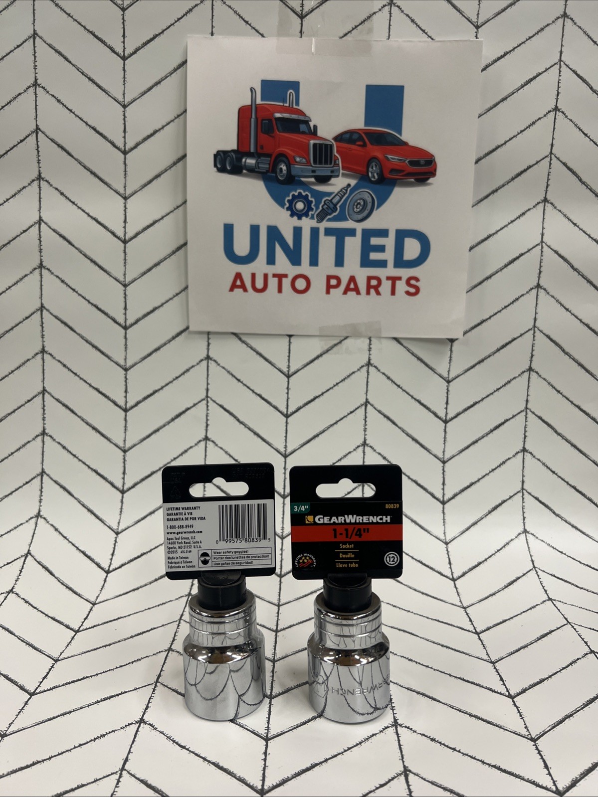GEARWRENCH 80839 3/4″ Drive 1-1/4″ SAE Socket 12Pt ( 2 Packs)