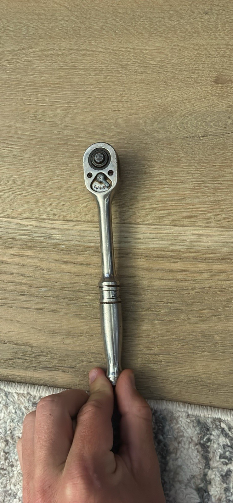 VINTAGE Snap-on 3/8″ Drive Ratchet F723A QUICK RELEASE USA 7-1/4″ LONG.