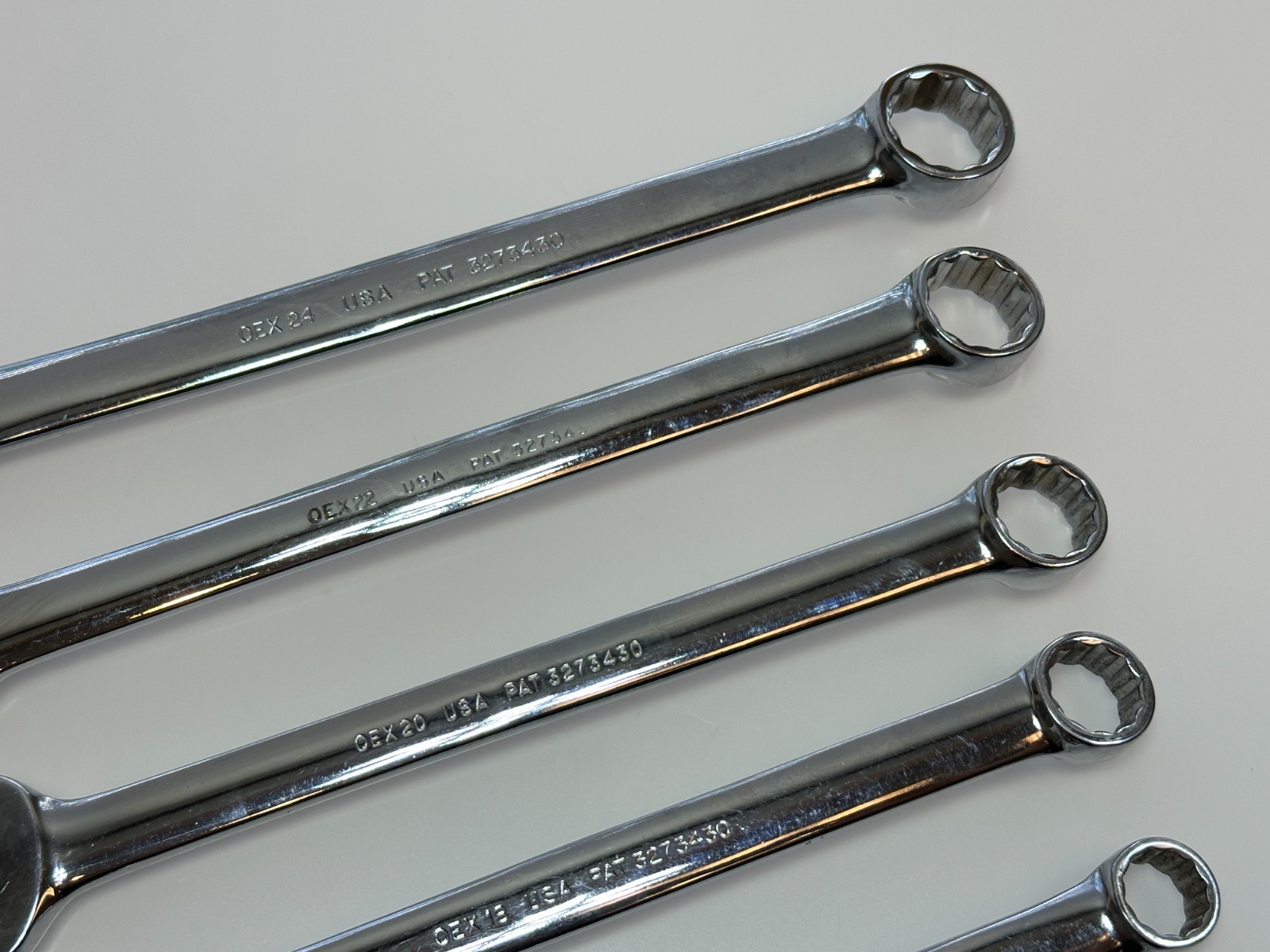 🇺🇸 Snap On Tools USA 7pc 12-Point SAE Combination Wrench Set (3/8–3/4″) OEX707