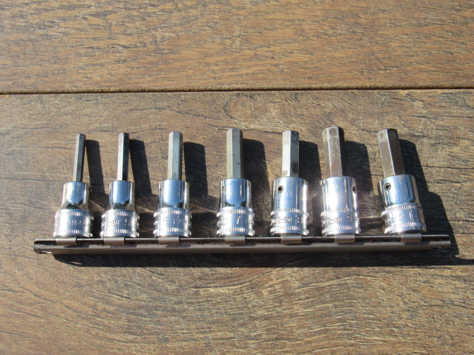 SNAP ON 207FAMY 7 PC METRIC HEX BIT SOCKET SET FAM4 – FAM10 4MM 10MM 207EFAMY