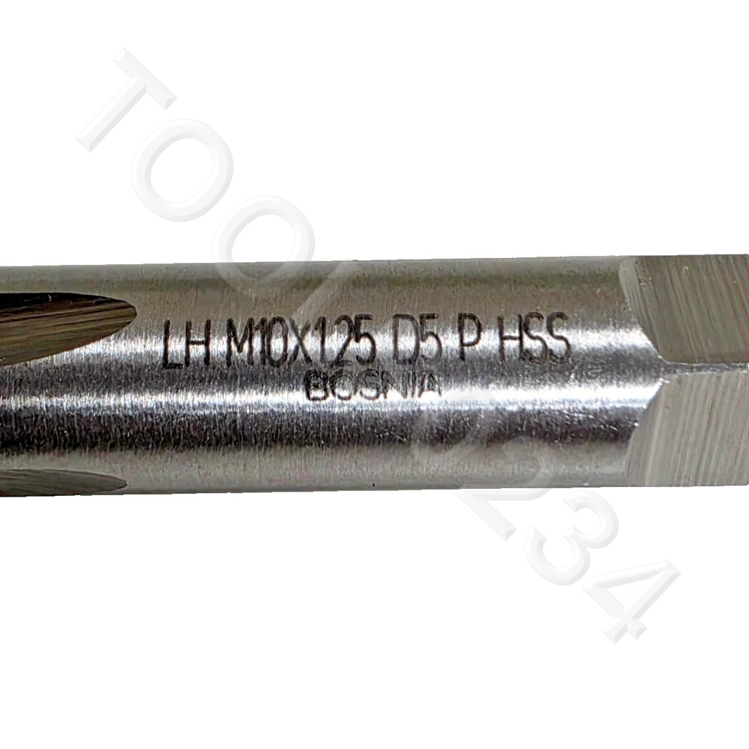 M10 x 1.25 LEFT HAND Plug Tap Alfa HTLM81128 Hand 10MM HSS 4FL LH Metric