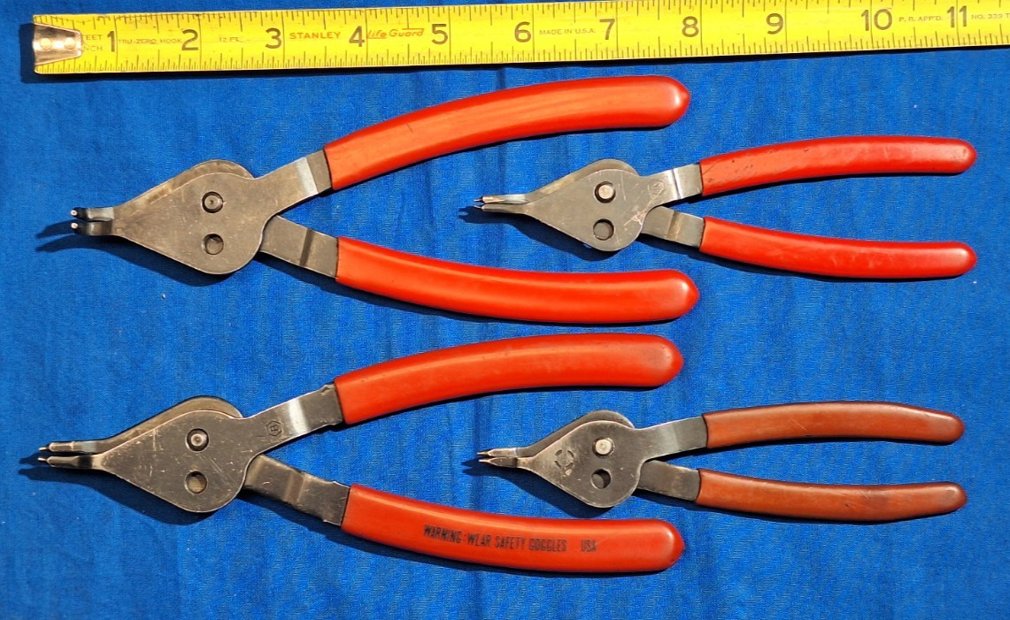 Blue Point 4 piece convertible snap ring plier set PR-12A, PR-349A, PR-34A, PR12
