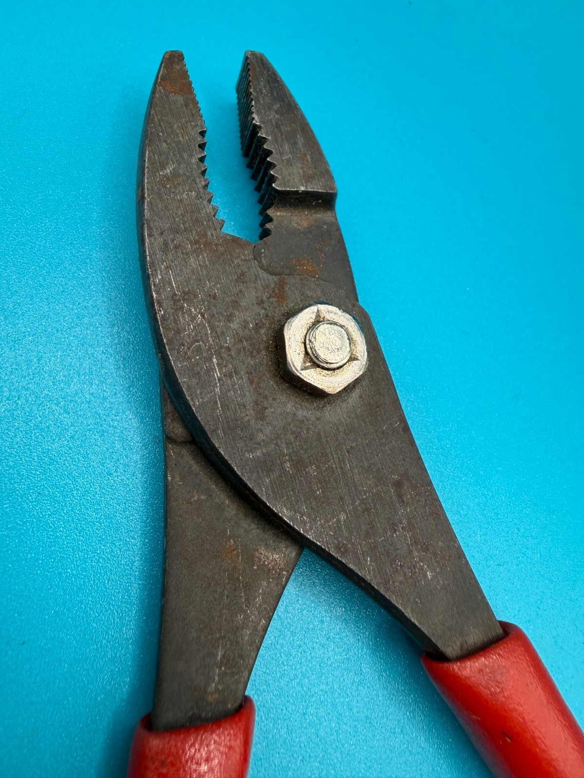 SNAP-ON 46ACP 6 1/2″ SLIP JOINT PLIERS RED GRIPS Free Shipping