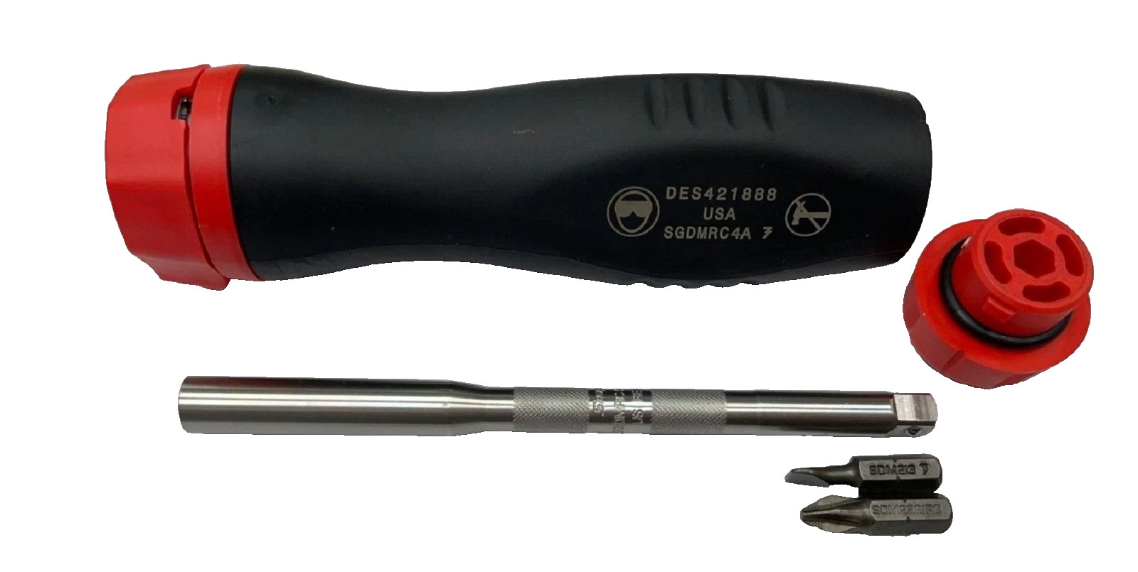 *NEW* Snap-on RED Ratcheting Screwdriver SGDMRC44B *RED SOFT HANDLE* NIB!