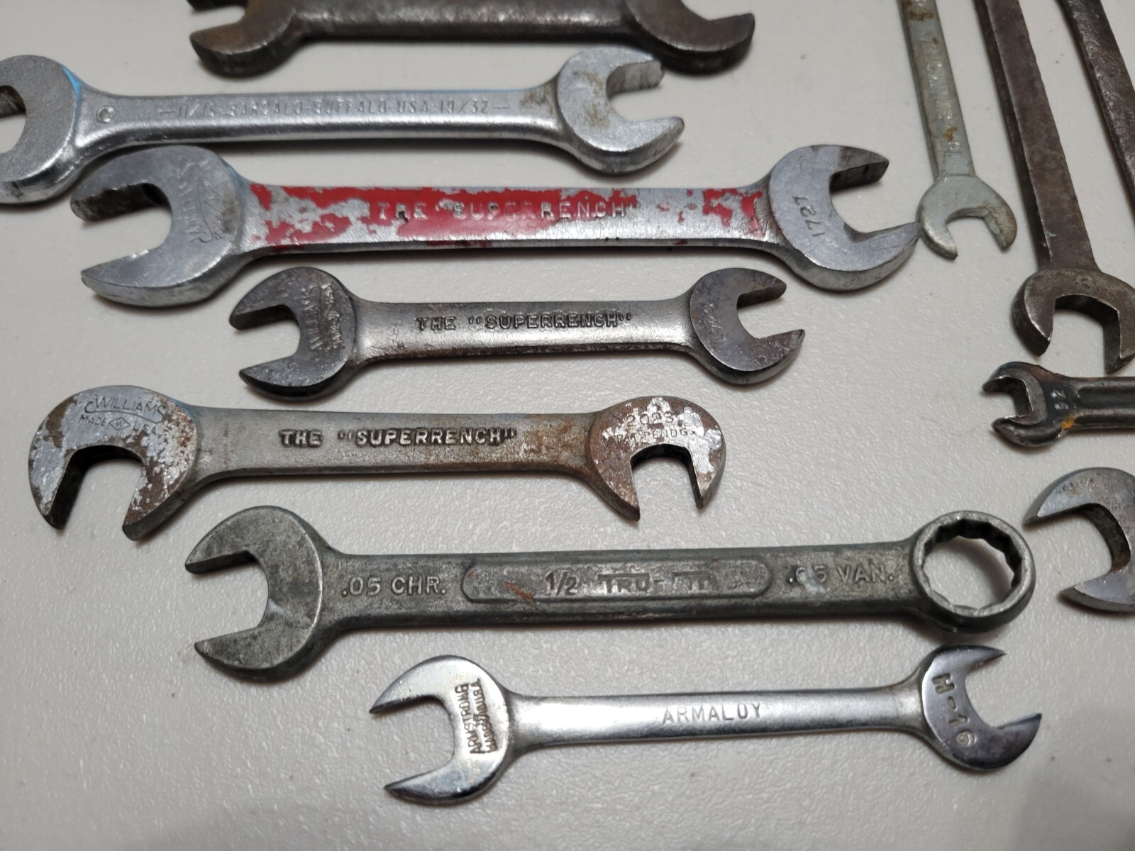 Vintage 34x Wrench Lot Billings Williams Hazet Auto-Kit Easco Lectrolite Buffalo