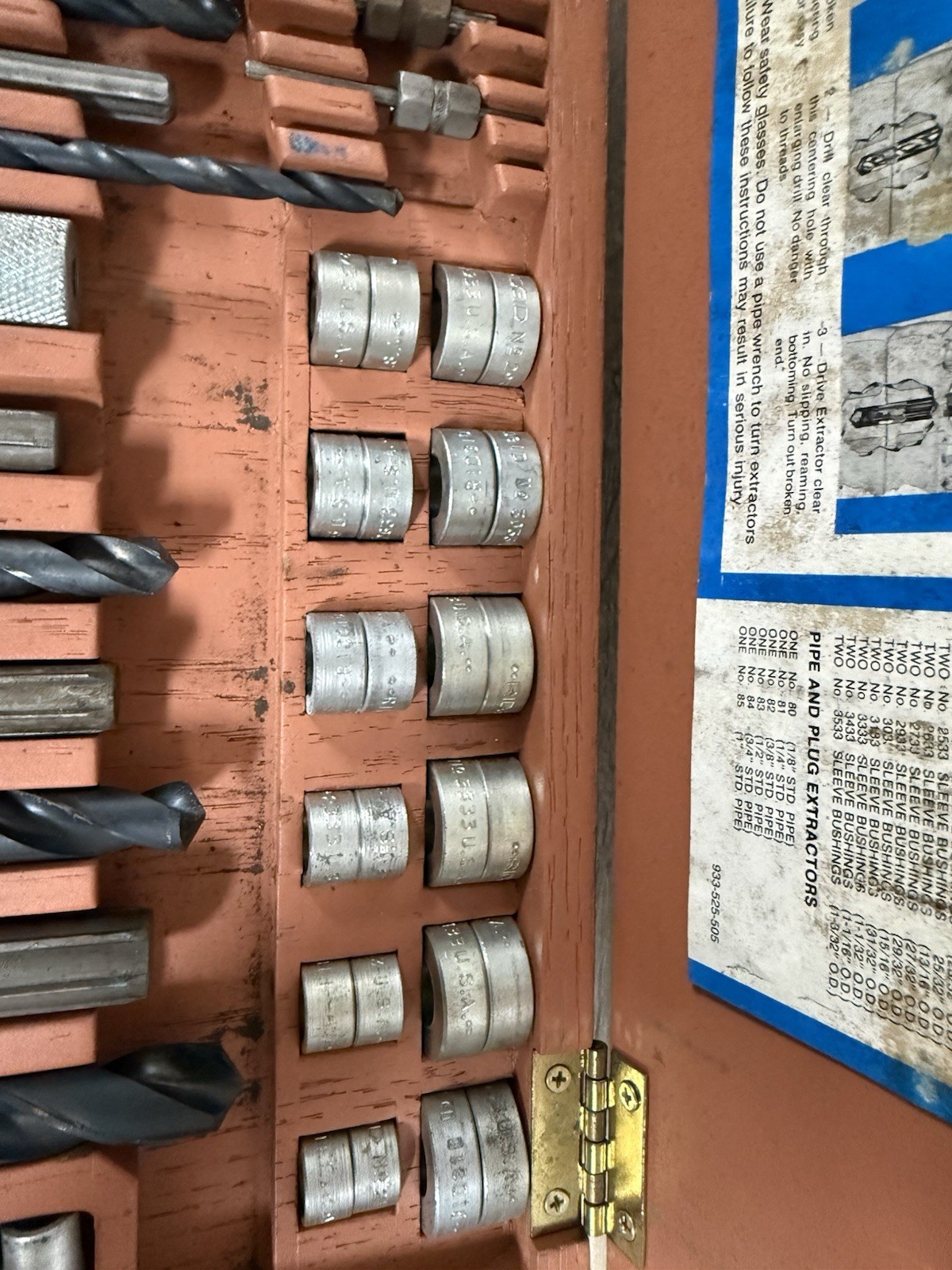 Blue Point Ridgid Tools USA Screw And Pipe Extractor Set E1025 Vintage