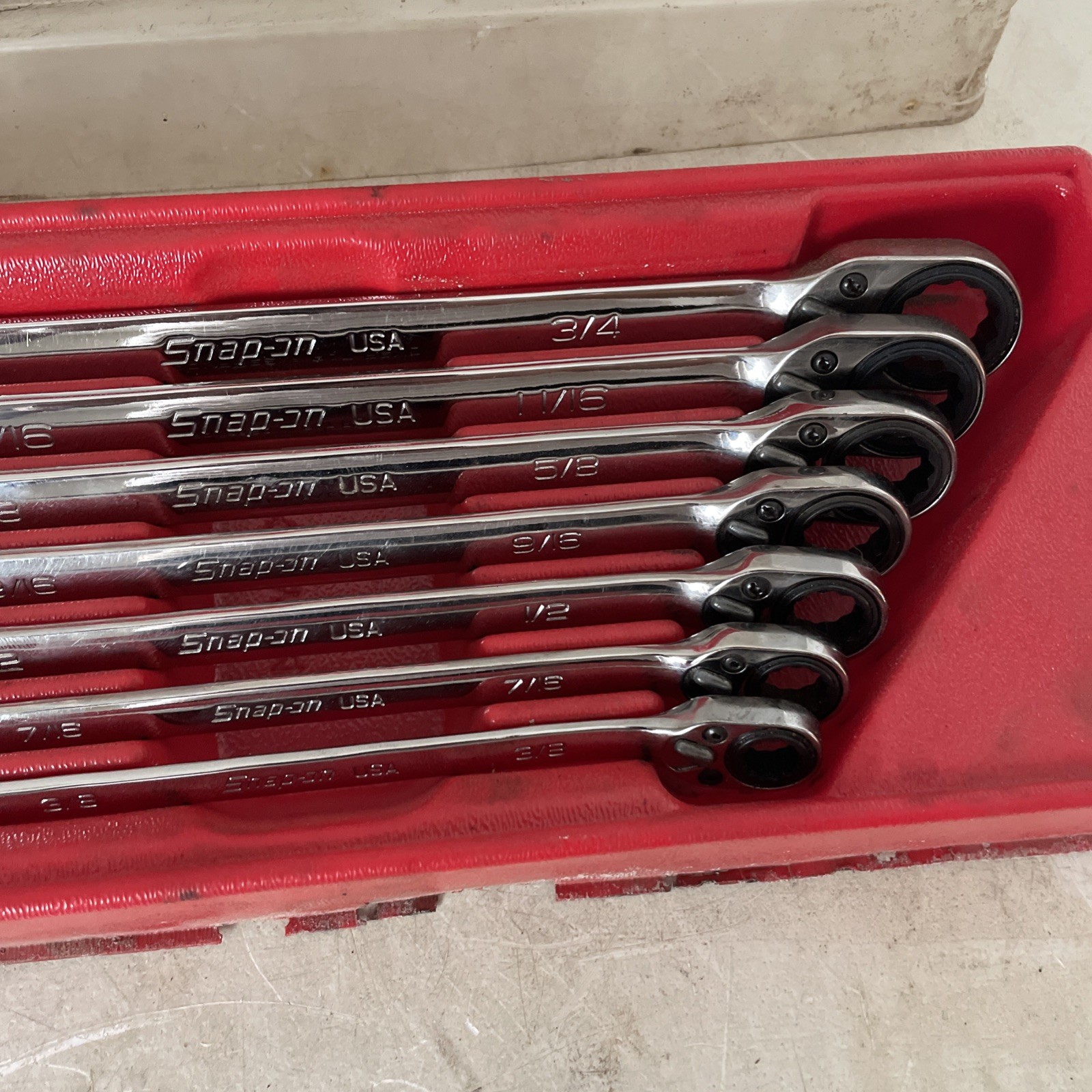 Snap-On SOXRR707A Ratcheting Reversible Wrench Set 3/8-3/4”