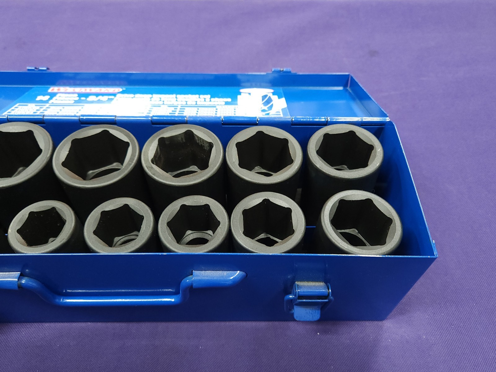 Westward 35HU98 13PC Deep Impact Socket Set w/ Metal Box! Great Condition!
