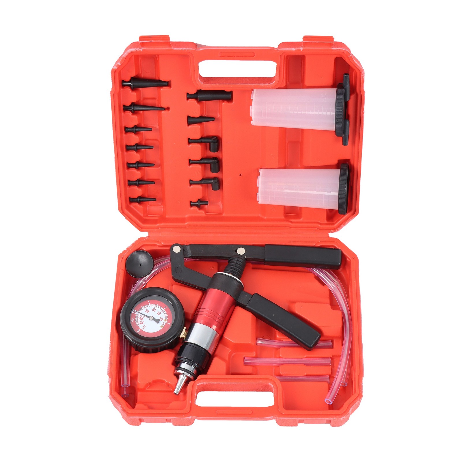 Labwork 23Pcs Hand Held Vacuum and Pressure Pump Tester Tool Brake Bleeder Kit