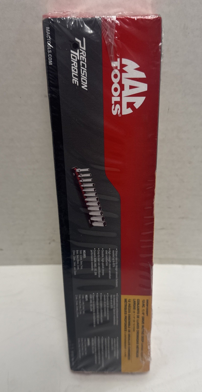 Mac Tools SMDM126BRPT 12 PCs 1/4″ Drive Metric Deep Chrome Socket Set New Sealed