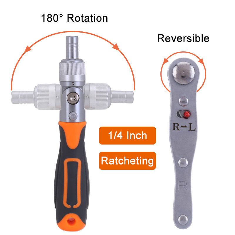 Professional 38 PCS Ratchet Spanner Socket Wrench Set 1/2″ 1/4″ 3/8″ Tool Kit