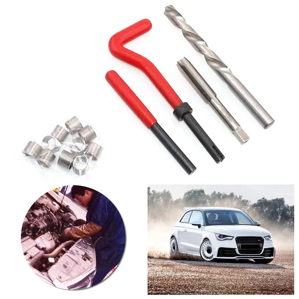 Car Pro Coil Tool Car Metric Thread Helicoil Repair Insert Kit M5/M6/M8/M10/M12