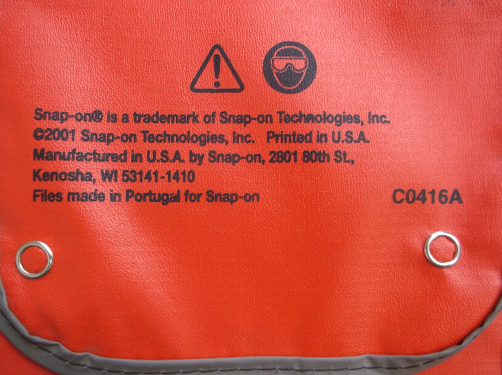 NOS Snap-on C0416A Tool Kit Bag Pouch Only for SGHBF500G Combination File Set