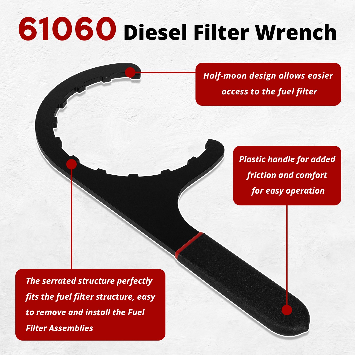 61060 Diesel Filter Wrench for Paccar Fuel Filter Tool for Kenworth