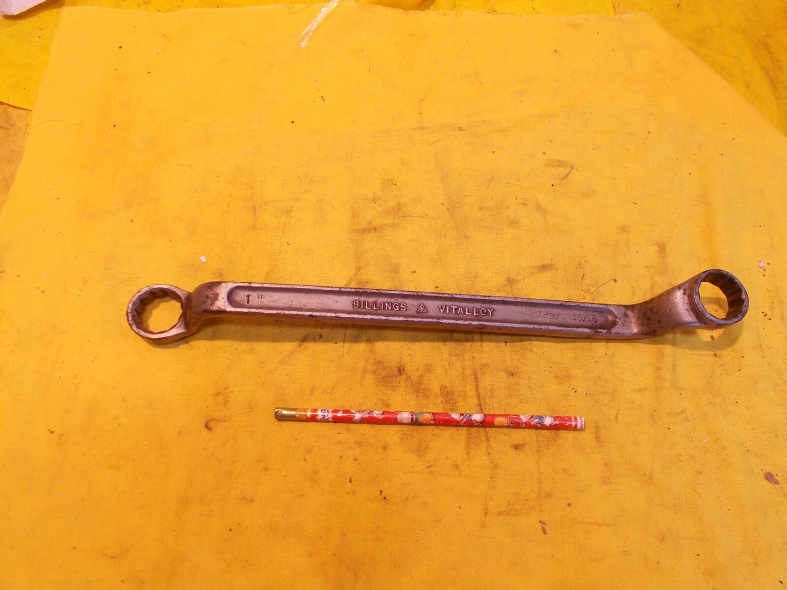 BILLINGS USA VITALLOY 1″ x 15/16″ OFFSET BOX END WRENCH auto truck repair tool