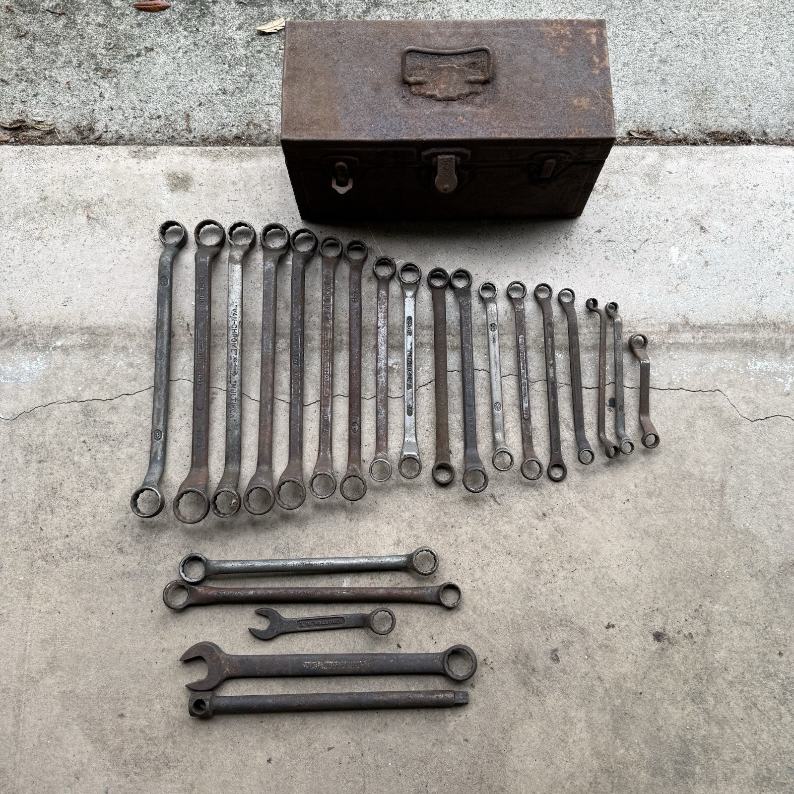 Vintage Offset Box End Wrenches (Lot Of 22) Various Brands & Sizes – Made In USA