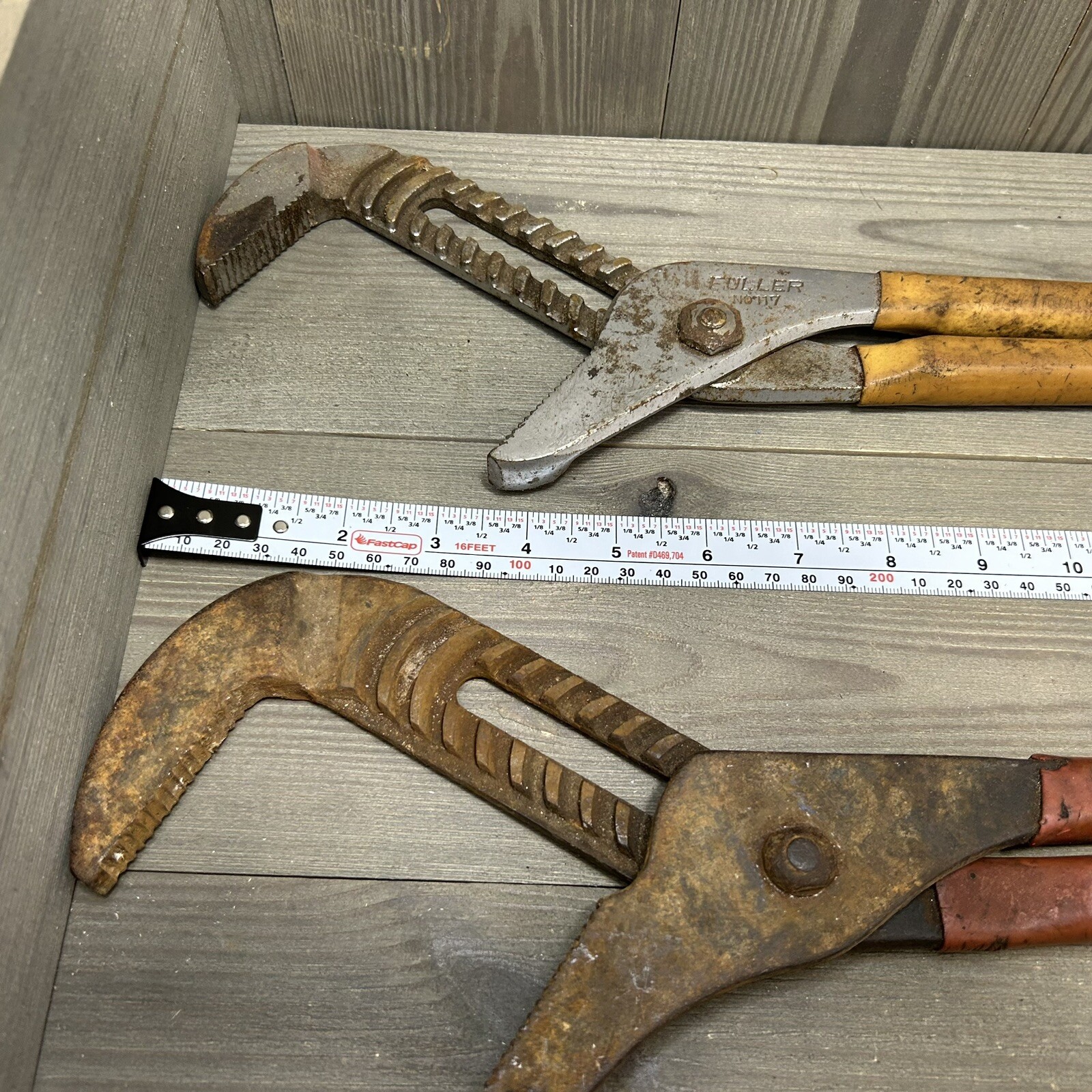 Vintage Fuller No.117 & Crescent RT-216 16” Straight Jaw Tongue Groove Pliers(2)