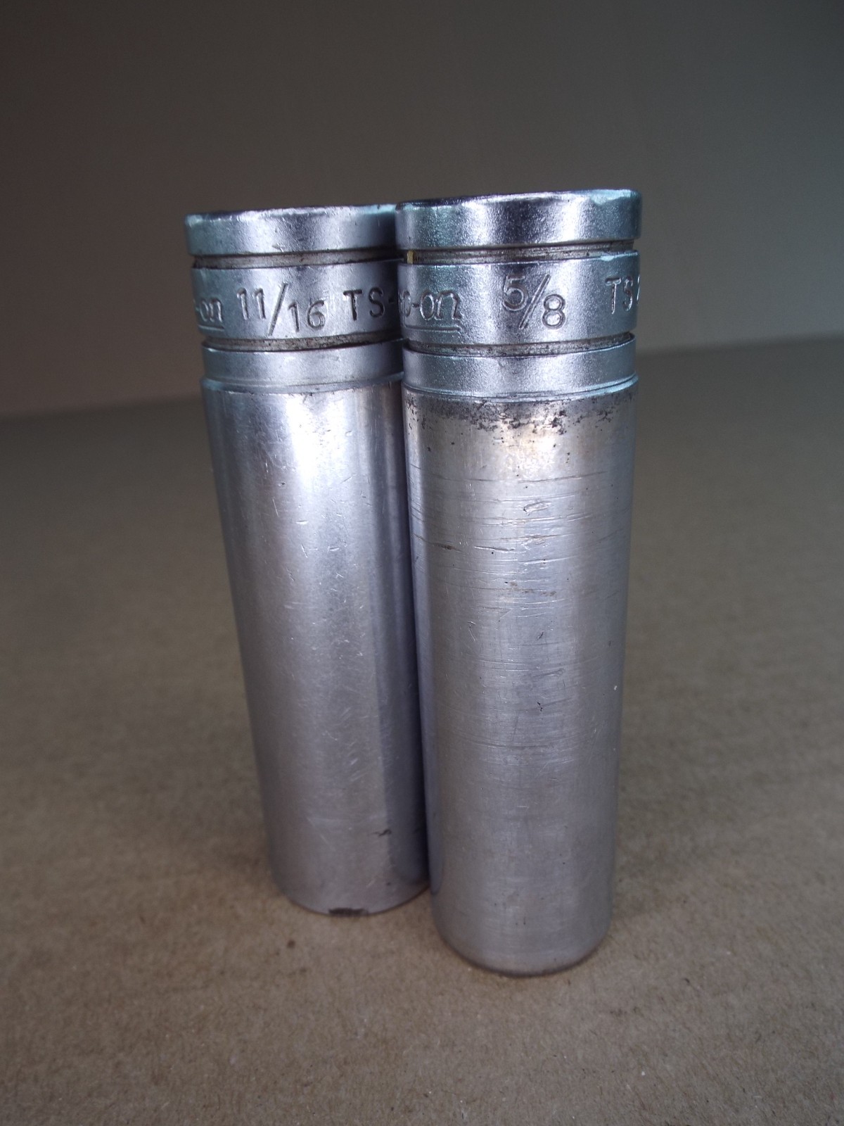 VTG Snap-On Deep Socket 11/16″ TS-221, 5/8″ TS201 1/2″ Dr 6 Pt USA Good! (Read