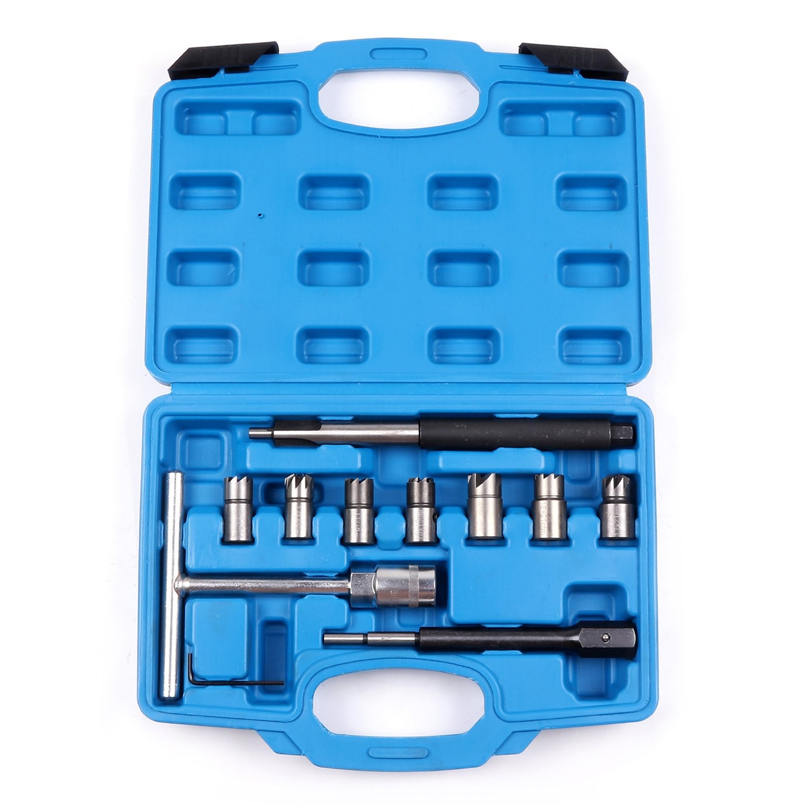 Diesel Injector Seat Cleaner Tool Diesel Injector Seat Cutter Set Auto 10pcs Set