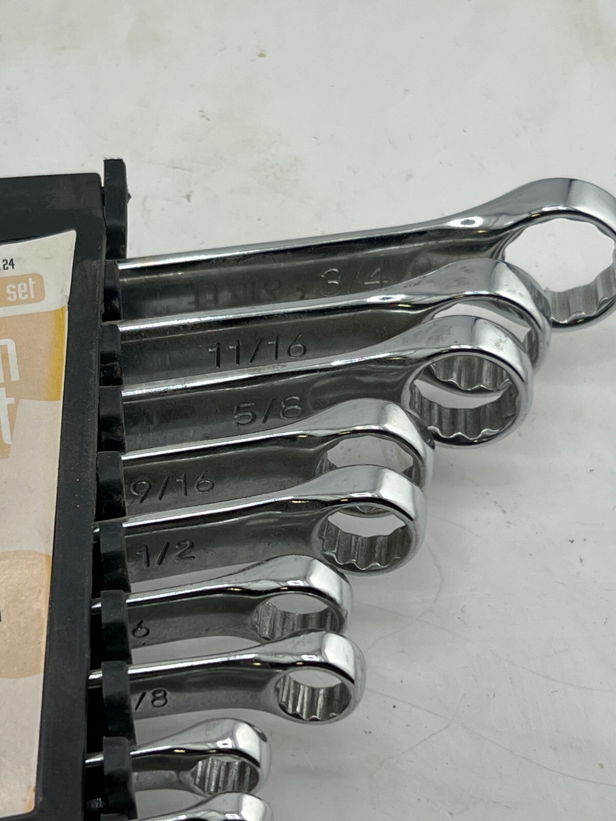 Toolworks Wrench 9 pieces SAE in Mirror Polished Carbon Steel TW124