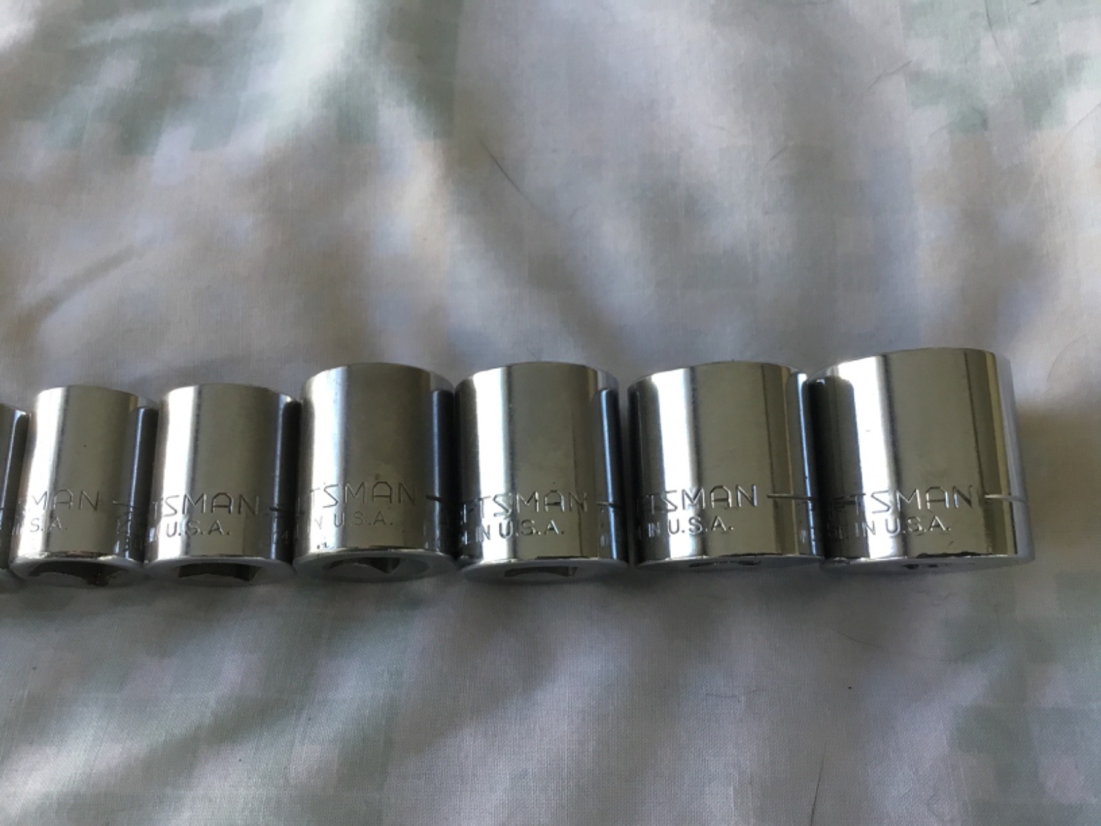 9 Pc CRAFTSMAN 3/8 Drive -G- SAE 12pt Sockets 1/4” – 13/16” Shallow USA