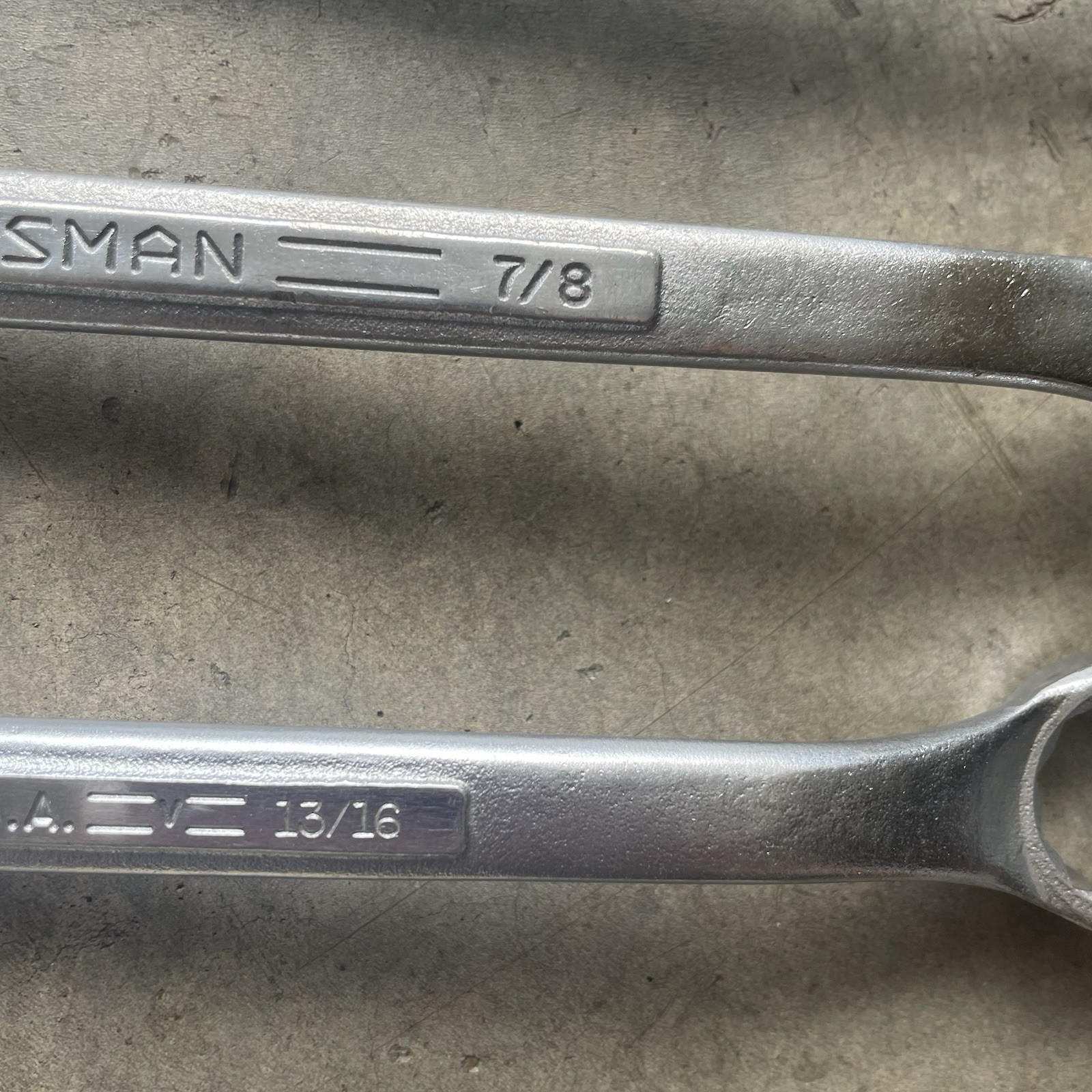 Vintage Craftsman 4pc 12 point SAE Double Offset Box End Wrench Set USA Made =V=
