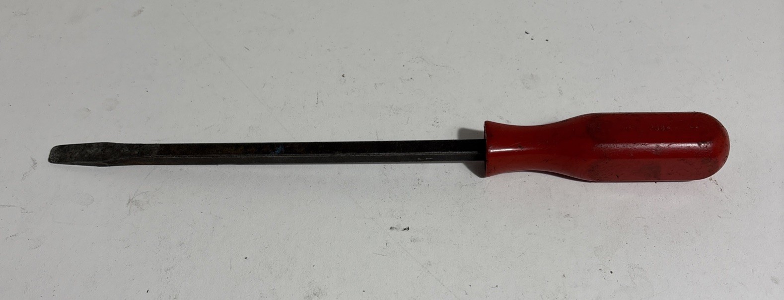 Mac Tools PJ8AR Flat Slotted Screwdriver Square Shank Hard Red Handle – USA