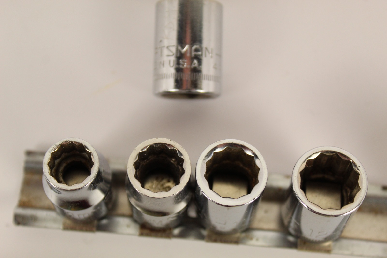 11pc Craftsman 3/8″ Drive 12pt Metric Shallow Sockets 9mm -19mm V- Series USA