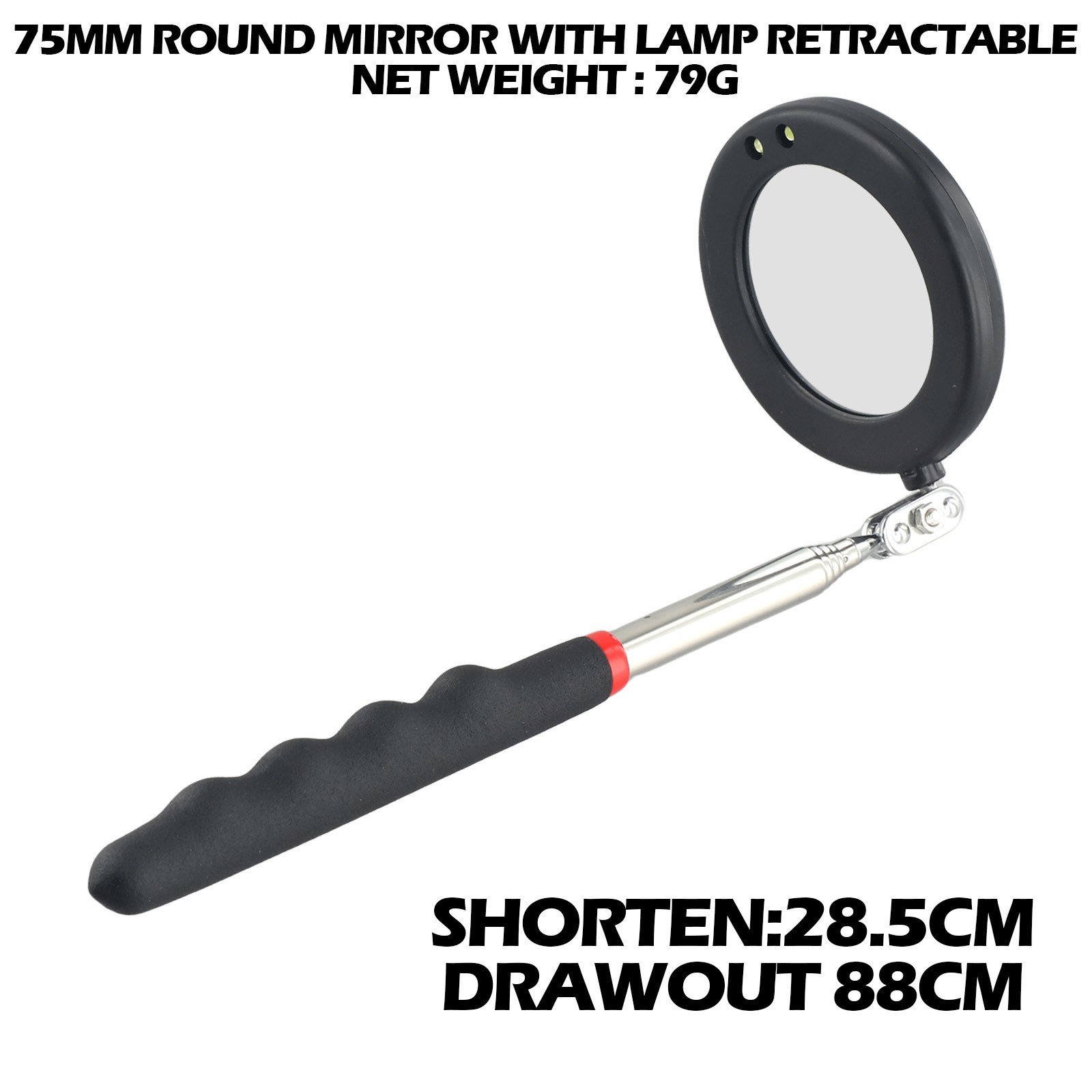 Extending Inspection Mirror Telescopic Swivel Car Mechanic Folding Tool DIY