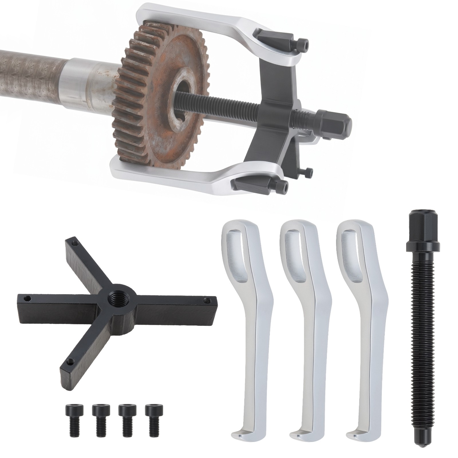 4 Inch Adjustable 3-Claw Bearing Puller for Flywheel Pulley/Gear Bearing Removal