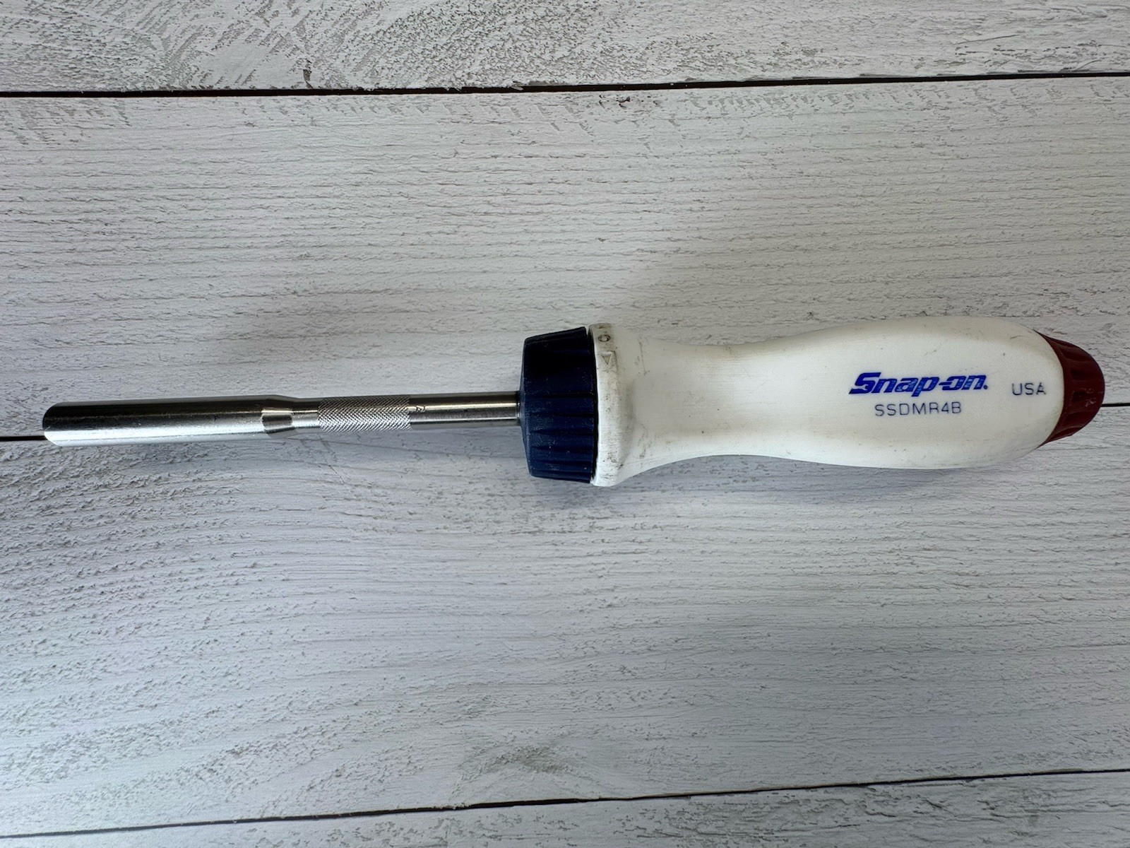 Snap-on Tools USA RARE RED WHITE & BLUE Ratcheting Screwdriver SSDMR4BRWB