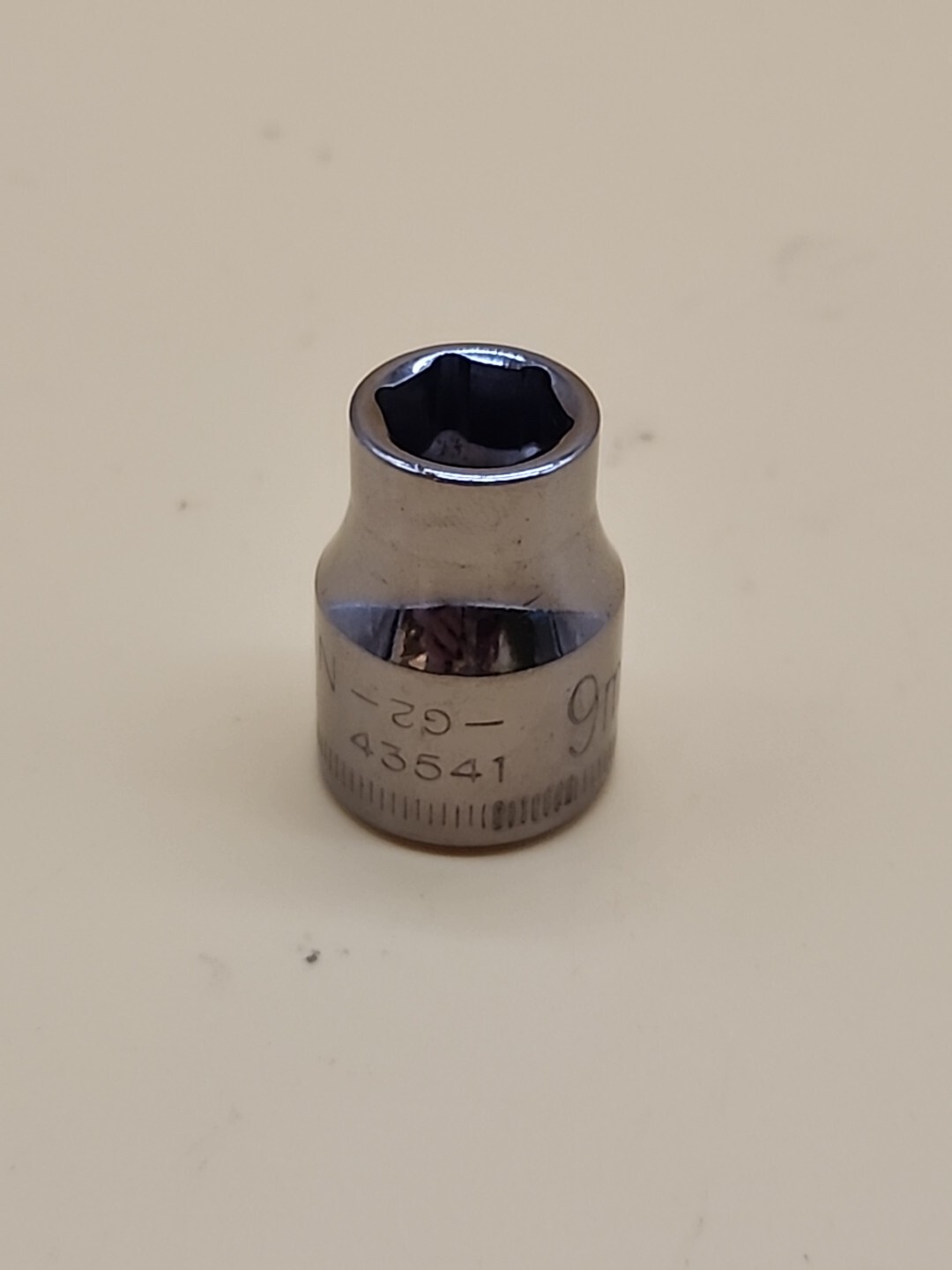 Craftsman Tools Vintage NEW 9mm 6 Point 3/8″ Drive Shallow Socket G2-43541 USA